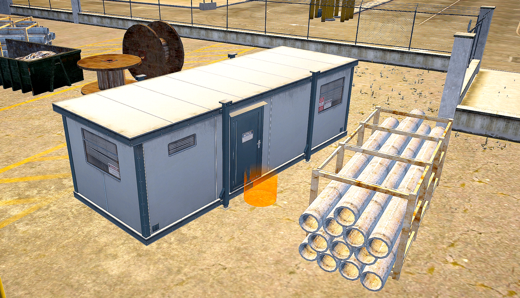 Drogen-Container am Hafen-Terminal